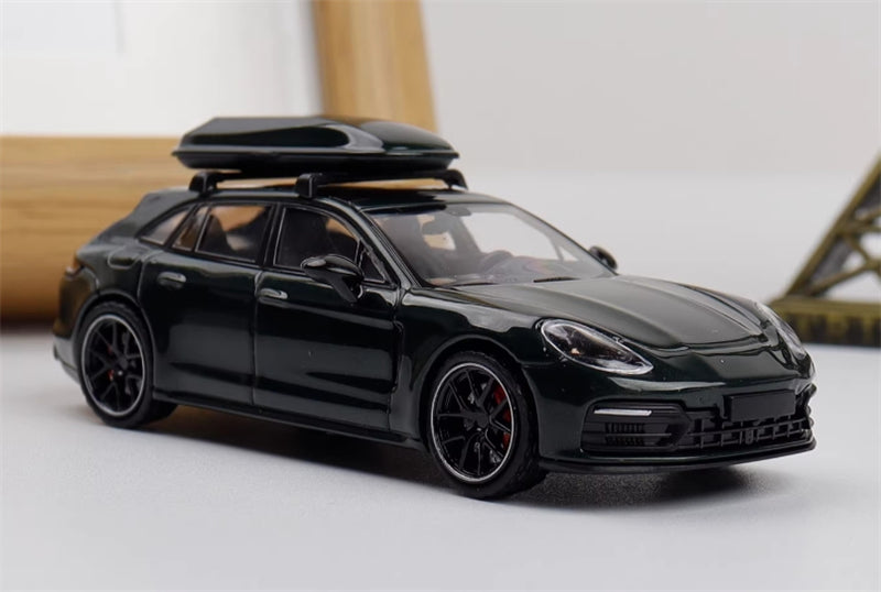 1:64 Porsche Panamera Sport Turismo Travel version Limited Edition 499pcs ONLY  Oak Green Ghost Player DIECAST Model