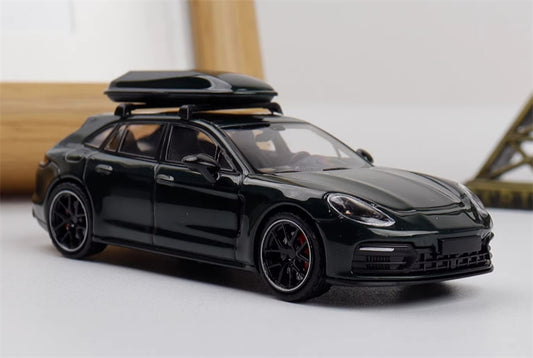 1:64 Porsche Panamera Sport Turismo Travel version Limited Edition 499pcs ONLY  Oak Green Ghost Player DIECAST Model
