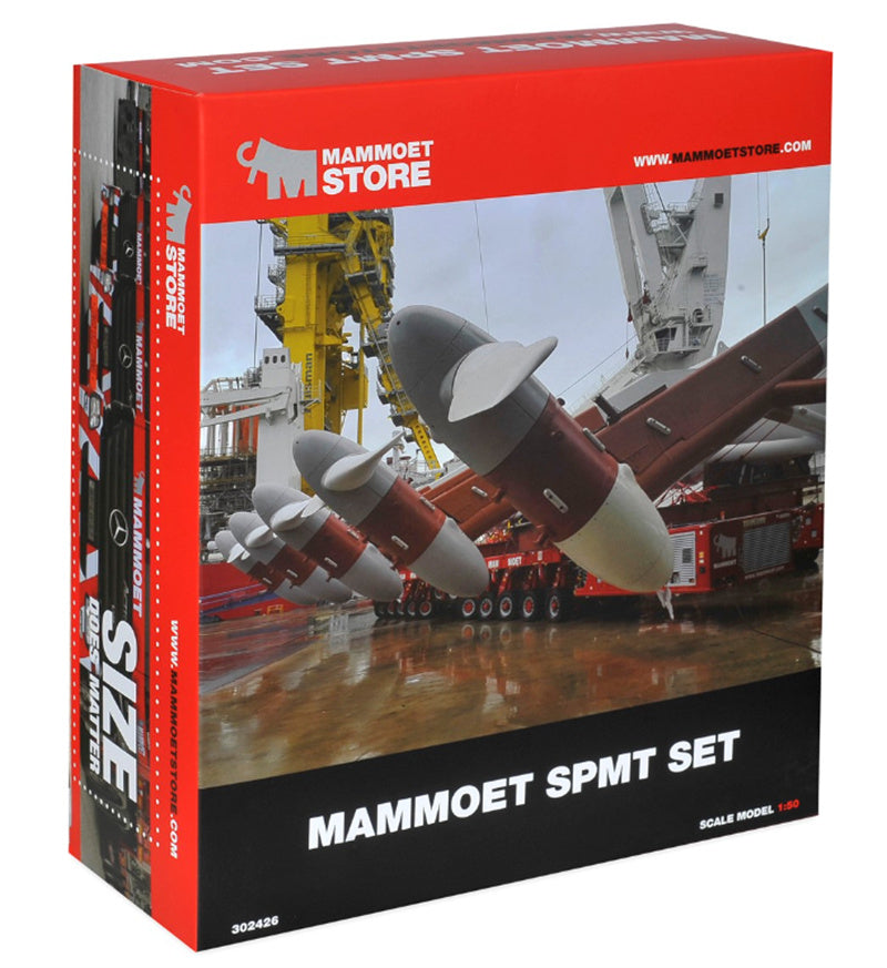 MAMMOET SPMT combined transport module set 1:50 Truck Pre-built Model