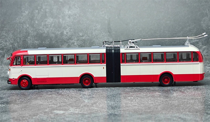 Beijing Public Transport BK560 articulated trolley bus red 1:64 Bus Pre-built Model view6