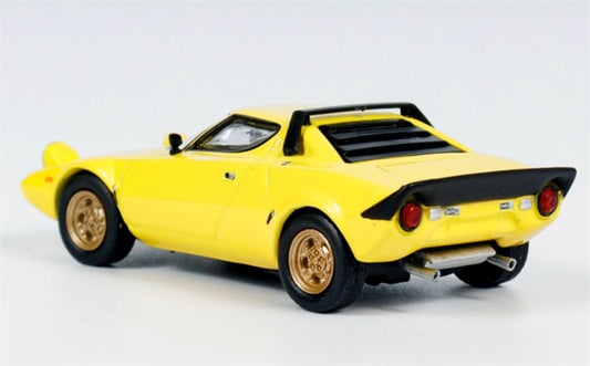 MINIGT Lancia Stratos HF Stradale Giallo FLY Standing lamp version color box packaging 1:64 Car Pre-built Model view2