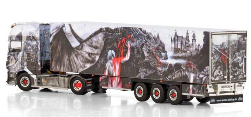 1:50 WSI DAF XF CAB MY2017 4X2 TRAILER - 3 AXLE Heide Logistik