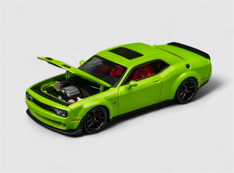 1:64 Dodge Challenger SRT Hellcat Limited Edition 699pcs ONLY  Green Stance Hunters DIECAST Model
