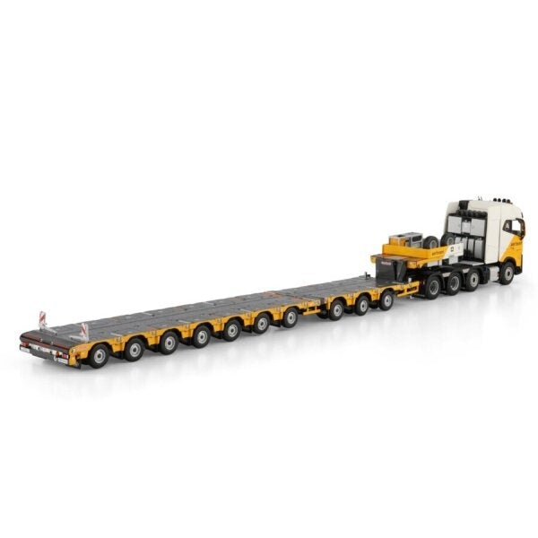1:50 VOLVO AERTSSEN FH5 8X4 MANOOVR W/ 3 AXLE DOLLY 7 AXLE WSI Diecast Model
