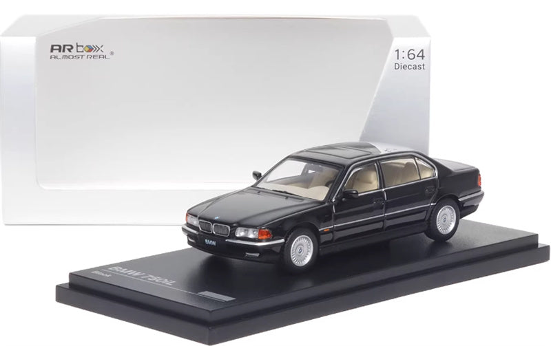 Almost Real BMW 750iL E38 Black 1:64 Car Pre-built Airliner Model Display view9