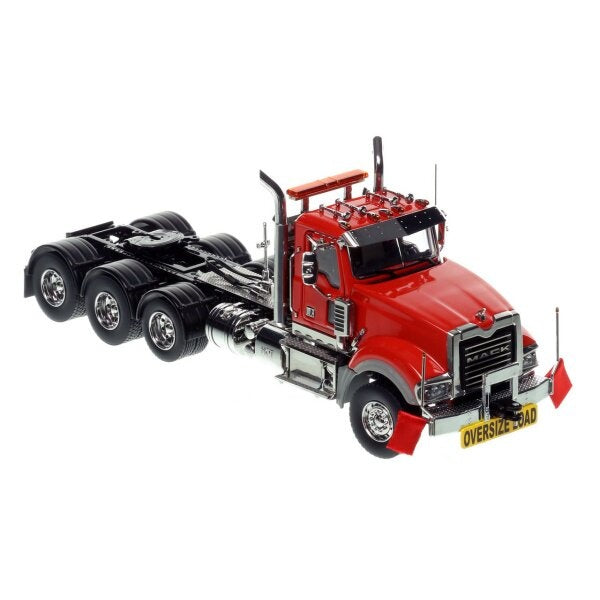 1:50 Mack  Titan Tri-axle Heavy Haul Replicas  Red Black Diecast Model