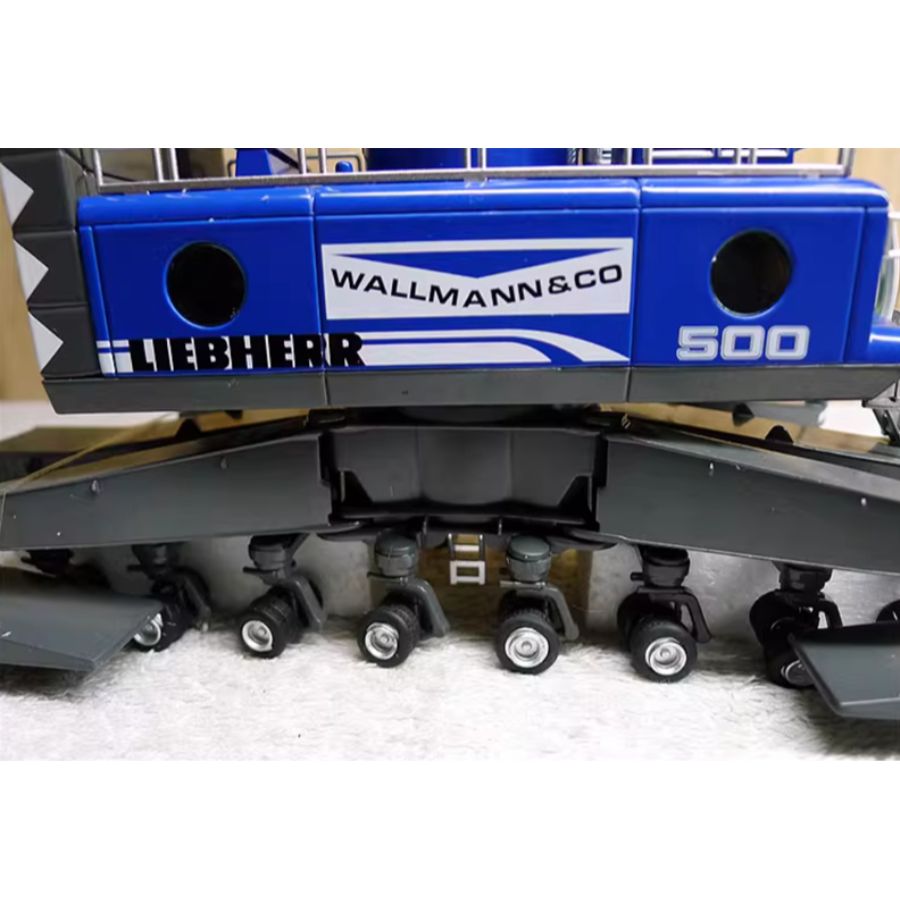 NZG Liebherr LHM 500 Mobile Harbour Wallmann & co Crane blue 1:87 DIECAST Crane Truck