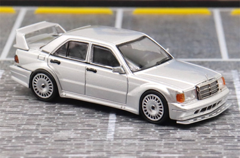 SEEKER Mercedes Benz 190E 2.5-16 Evolution silver 1:64 Car Pre-built Model view5