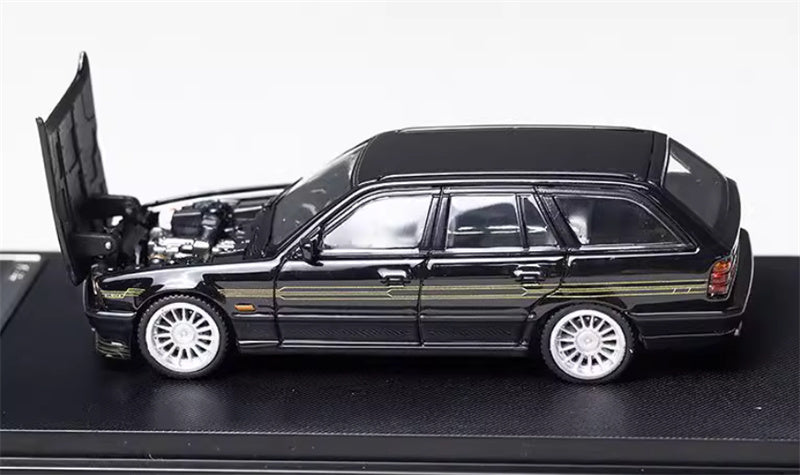Mortal BMW E34 ALPINA B10 TOURING 5 Series wagon black Gold Strip Limited Edition 999PCS ONLY 1:64 Car Pre-built Model view6