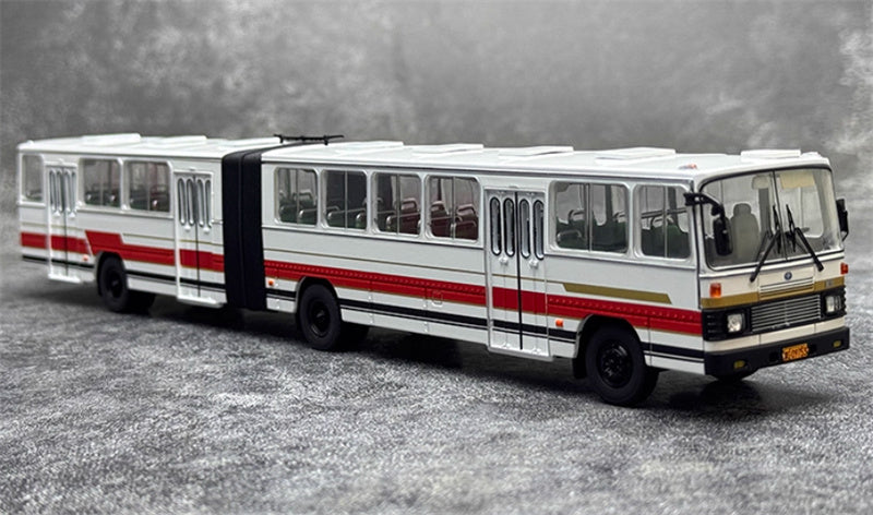 AUTO-GLIMPSE Huanghai DD6170 articulated bus red - white 1:64 Bus Pre-built Model view6