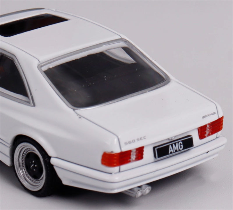 Rhino Model Mercedes Benz S-Class 560 SEC AMG W126 White 1:64 Car Pre-built Model view7