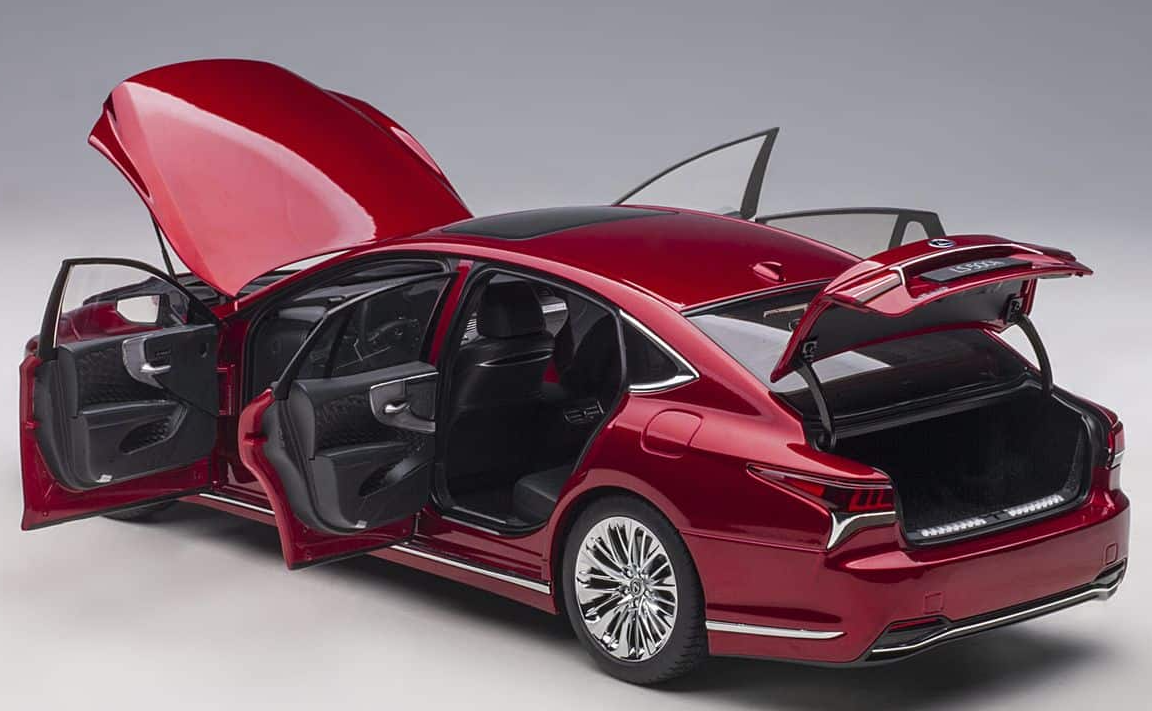 AUTOART Lexus LS500H Red 1:18 Car Pre-built Model view5