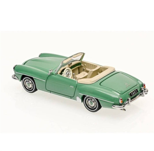 GFCC Mercedes Benz 190SL Convertible Luxury Classic Car Light green 1957 Soft top 1:64 car Pre-built Model view2