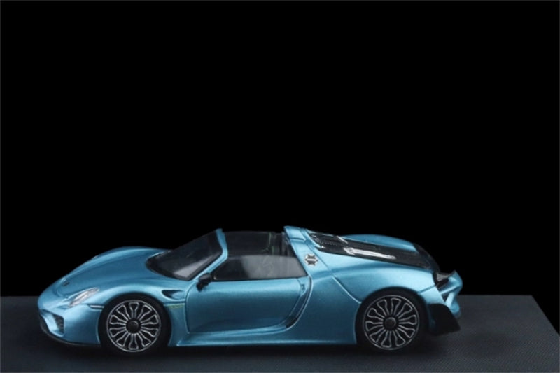 TimeMicro Porsche 918 Spyder Electric Blue Regular Version Limited Edition 999PCS ONLY 1:64 car Pre-built Model view2