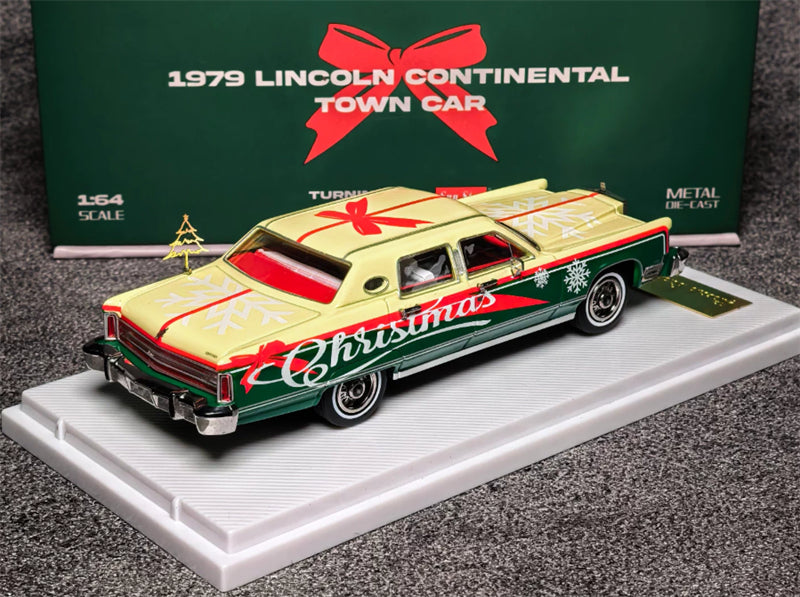 1:64 Lincoln Continental 1979 Christmas Turning Crush Limited Edition 999PCS ONLY DIECAST Civil Car Model