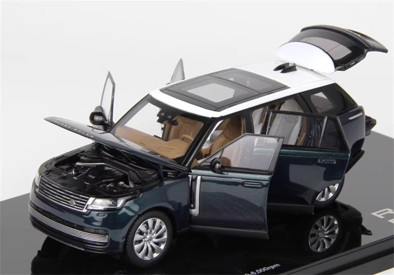 1:43 Land Rover Range Rover Honor Genesis 2022 Green - white top  LCD MODELS Extended Edition DIECAST Car Model