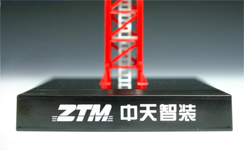 ZTM ZTL5522-14 Boom Tower Crane Project Red/White Painting 1:87 Truck Pre-built Model