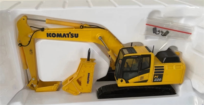 1:50 PC220-10 w/ yellow hammer KOMATSU DIECAST Model