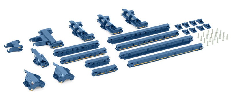 WSI SCHEUERLE INTER COMBI SET PARTS: VESSEL BEDS BLUE Premium Line KIT 1:50 Truck Model