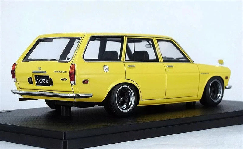 IGNITION MODEL Datsun Bluebird 510 Wagon Yellow 1:18 Car Pre-built Model view3