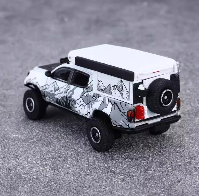 GCD TOYOTA Tacoma Camper Off-Road SUV White LHD 1:64 Truck Pre-built Model view5