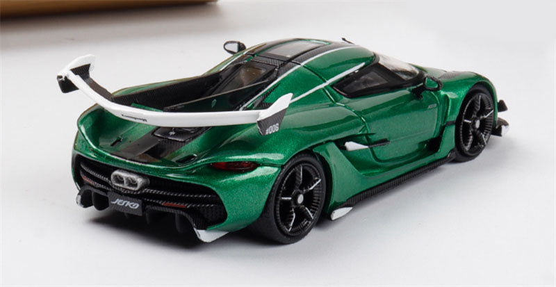 HKM Premium & BriScalemicro Koenigsegg Jesko Green Limited Edition 500PCS ONLY 1:64 Car Pre-built Model view5