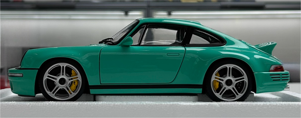 Almost Real Porsche 911 RUF 2018 Mint Green 1:18 Car Pre-built Model view4