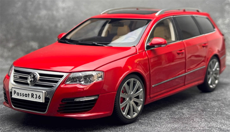 NZG Volkswagen VW Passat Estate R36 Classic ceramic jar Car Red with pedal Limited Edition 199PCS ONLY 1:18 Car Pre-built Model view1