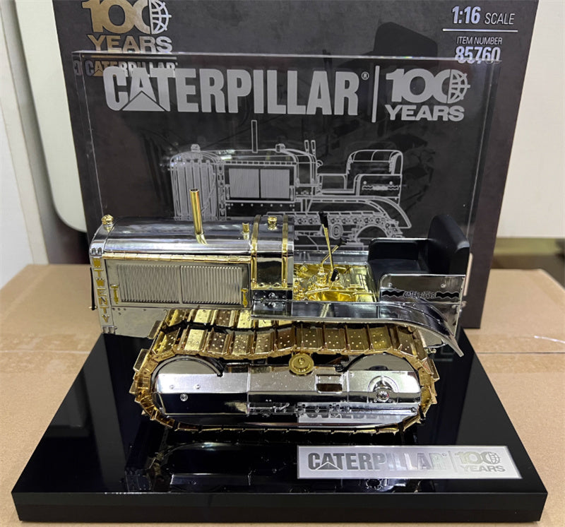 CATERPILLAR TWENTY Tracked Tractor with Chrome and Gold Plating - 100th anniversary Edition Limited Edition 1:16 Truck Pre-built Model
