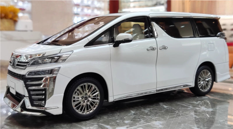 KengFai Toyota Vellfire MPV Business Vehicle white left hand drive 1:18 Car Pre-built Model view1