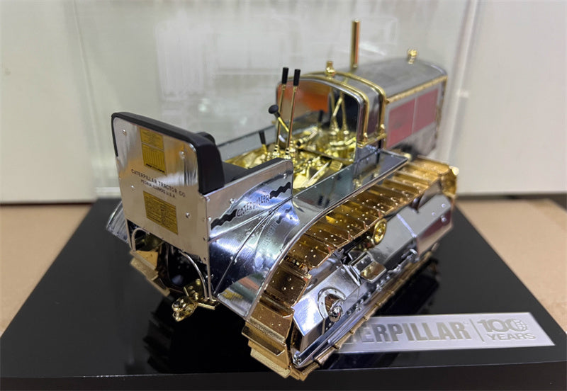 CATERPILLAR TWENTY Tracked Tractor with Chrome and Gold Plating - 100th anniversary Edition Limited Edition 1:16 Truck Pre-built Model