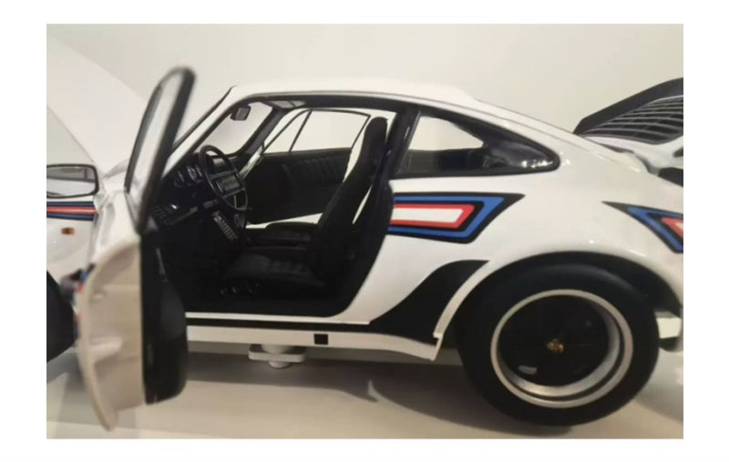 1:18 Porsche 911 Turbo 3.3  White w/ stripe NOREV  DIECAST Model