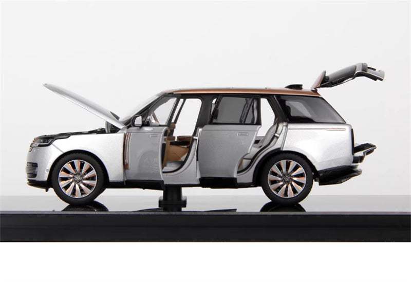 1:43 Land Rover Range Rover Honor Genesis 2022 Silver - Gold Top  LCD MODELS Extended Edition DIECAST Car Model