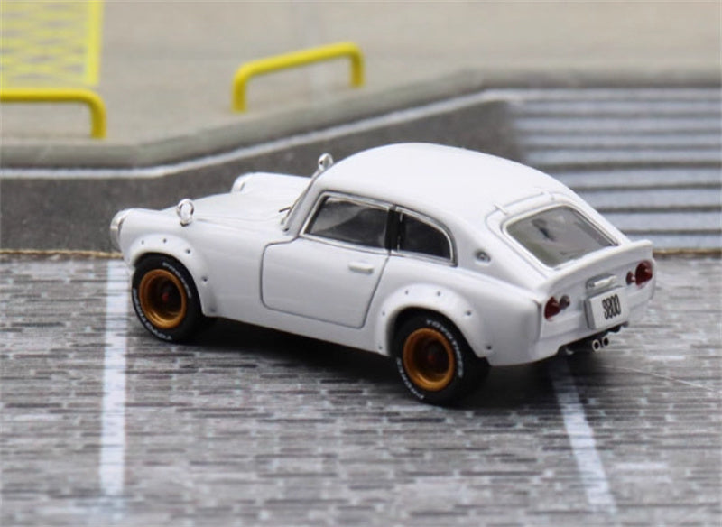 Mortal Honda S800 Limited Edition 499PCS ONLY white 1:64 Car Pre-built Model view2
