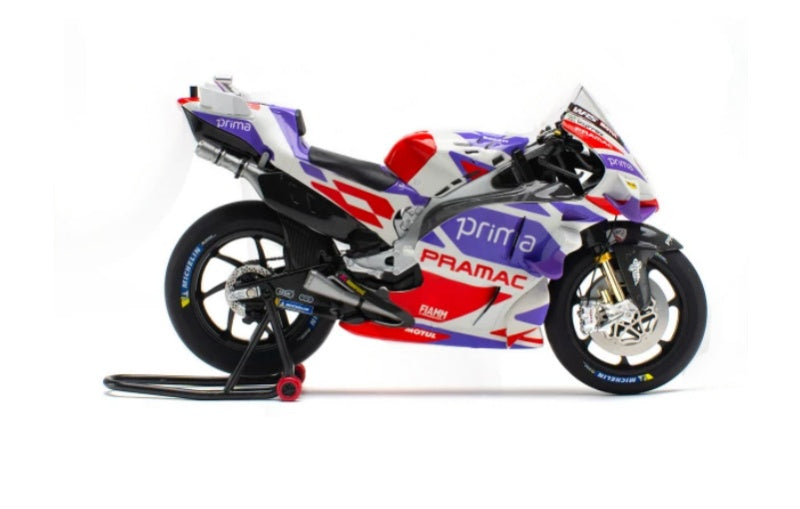 1:12 Ducati PRAMAC MOTO GP23 John Zarco 5# KiloWorks Purple White Diecast Model view3
