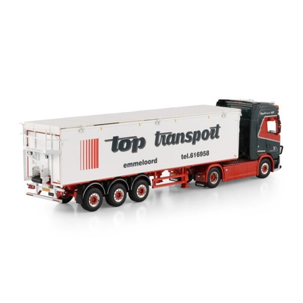 1:50 SCANIA TOP TRANSPORT S CS20H 4X2 BELT TRAILER 3 AXLE WSI   Diecast Model