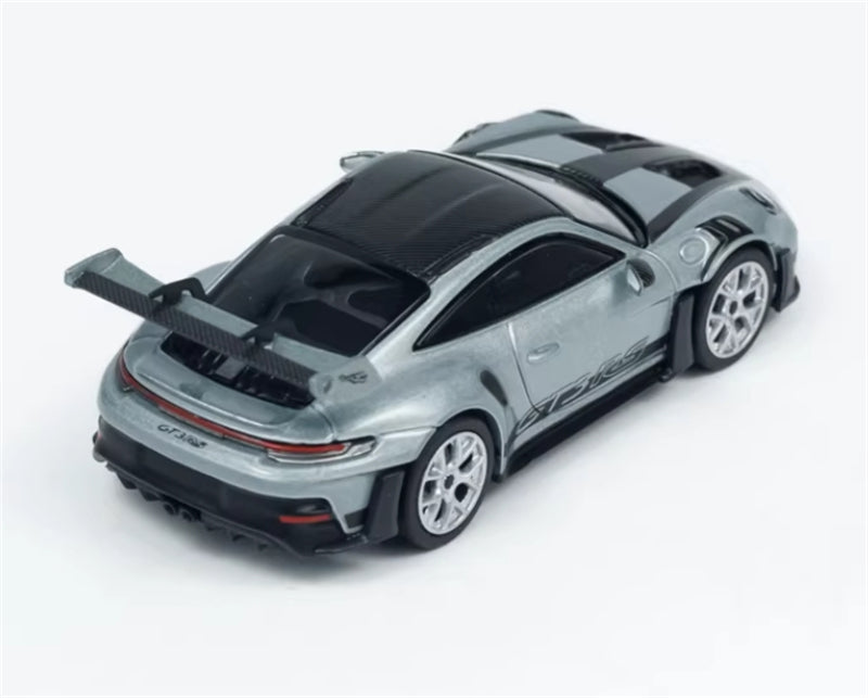 MINICHAMPS Porsche 911 GT3 RS 2024 Light Silver with Silver Wheels Limited Edition 1:64 Car Pre-built Model