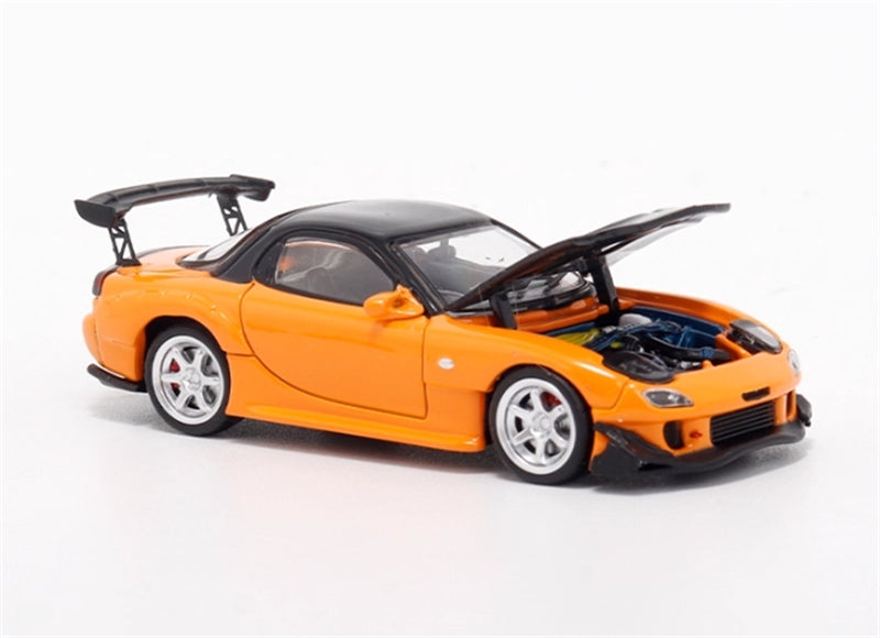 1:64 Mazda RX-7 RE Amemiya‌ Orange BSC DIECAST Limited Edition 499pcs ONLY Model