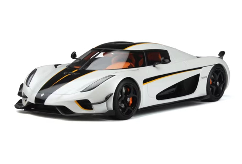 1:18 Koenigsegg Regera 2018 White Orange  GT SPIRIT Limited Edition No tail version Resin Car Model