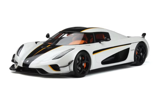 1:18 Koenigsegg Regera 2018 White Orange  GT SPIRIT Limited Edition No tail version Resin Car Model