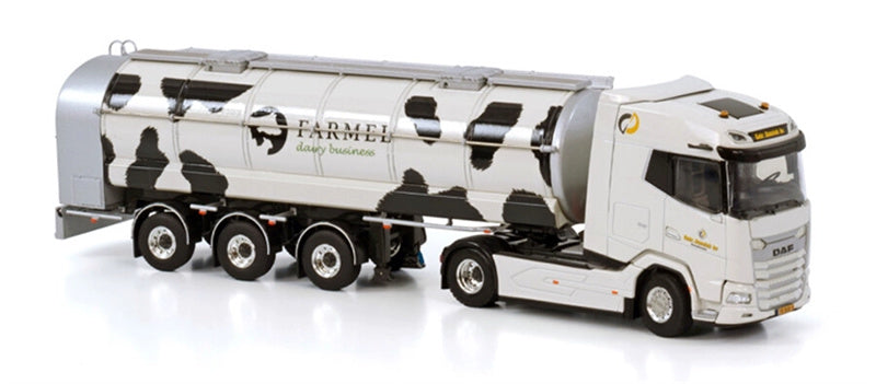 WSI  DAF XG 4X2 TANK TRAILER / RMO - 3 AXLE GEBR. DUNNINK B.V.FARMEL 1:50 Truck Pre-built Model