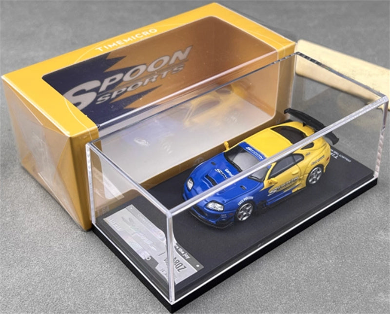 TimeMicro Toyota Supra A80Z Spoon Coating regular version Black base 1:64 Car Pre-built Model view8
