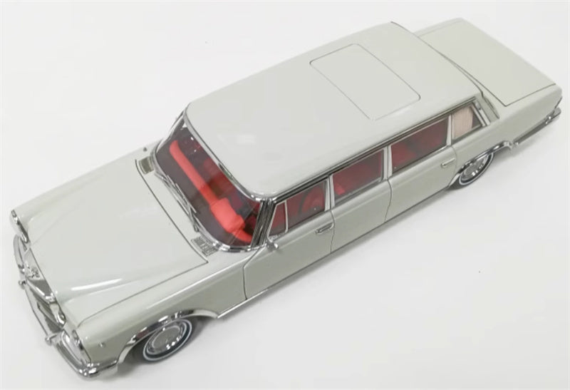 NZG Mercedes Benz S600 Pullman W100 Grey White 1:18 Car Pre-built Model