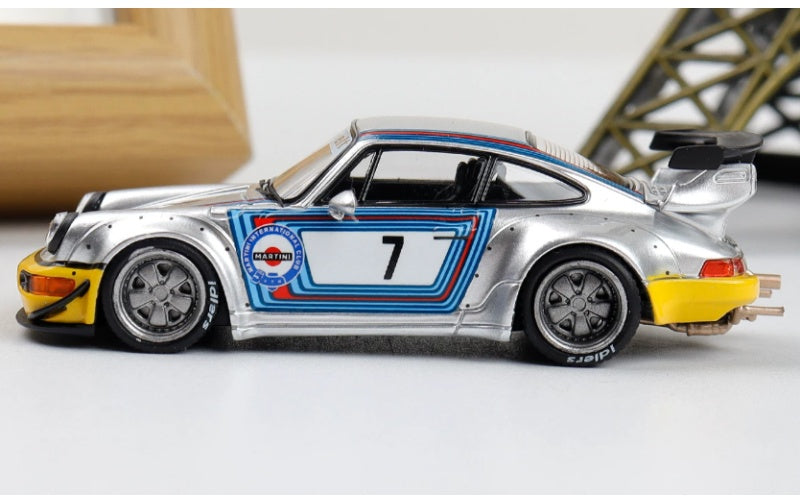 1:64 Porsche RWB 964 Martini Silver SW Wide body modification Limited 500 pcs DIECAST Car Model