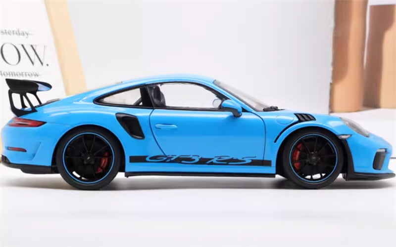 1:18 Porsche 911 GT3 RS Racing  Miami Blue GTAutos  DIECAST Model