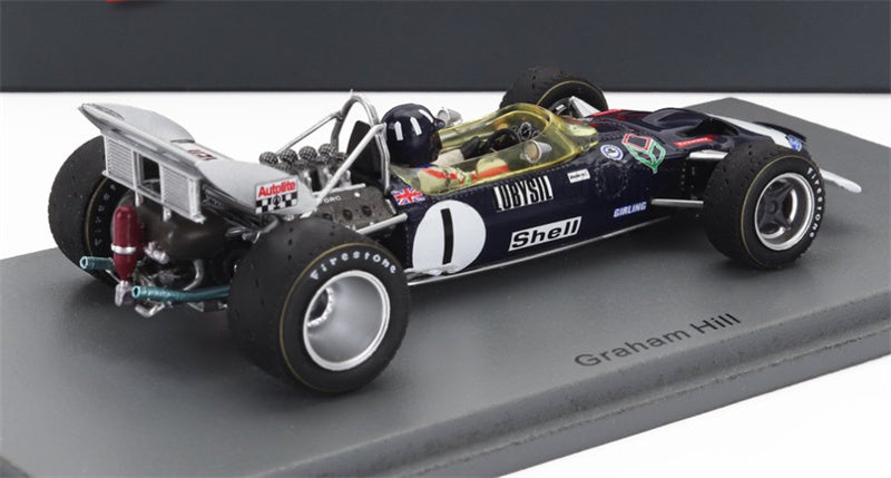 spark Lotus 49C #1 5th Monaco GP 1970 GRAHAM HILL 1:43 Car Pre-built Model view2