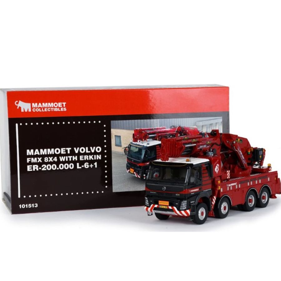 MAMMOET Volvo FMX 8X4 WITH ERKIN ER-200.000 L-6+1 1:50 RESIN Truck