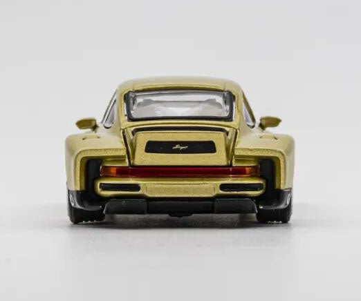 POPRACE 1:64 Porsche 964 Singer DLS Turbo modified Diecast Model Goldern