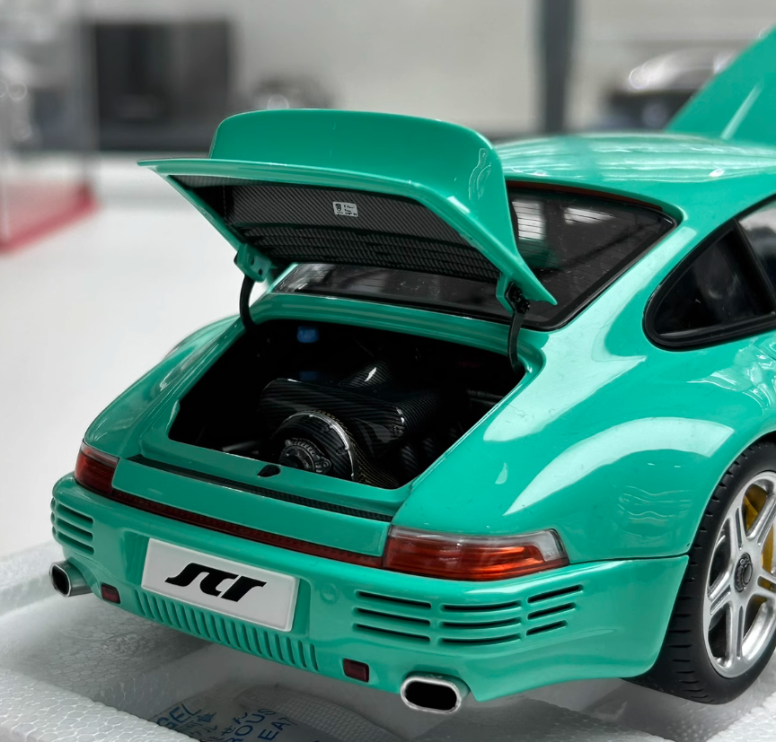 Almost Real Porsche 911 RUF 2018 Mint Green 1:18 Car Pre-built Model view9