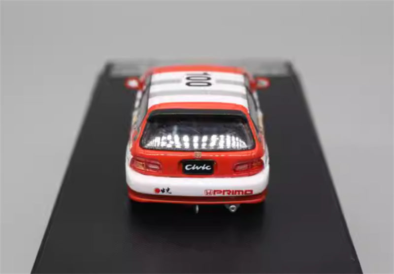 SW Honda Civic EG6 V2 White Wheel Limited Edition 499PCS ONLY 1:64 Car Pre-built Model view6